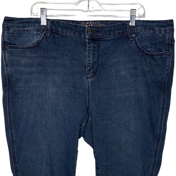 Melissa McCarthy x Seven 7‎ Jeans Women 24W Blue Classic Legging Skinny Casual - Picture 3 of 8